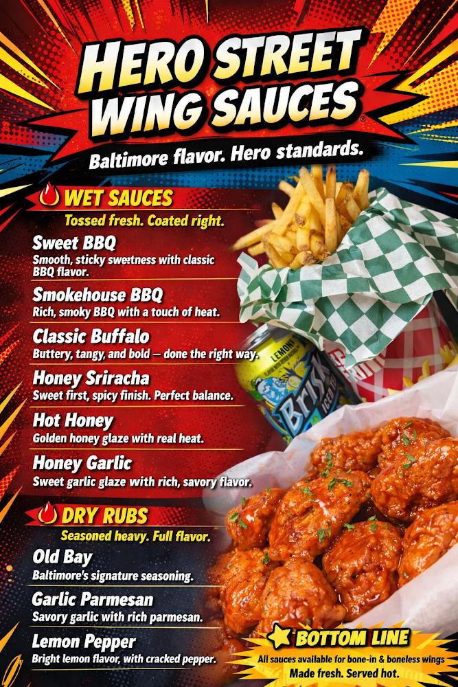Hero Street Kitchen 8 Pieces Bone-In Wings